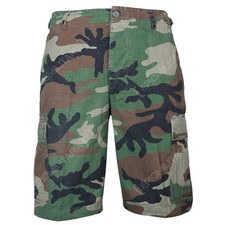 BDU Pantaloncini Militari in Mimetico Bosco - Tutte le Taglie - Cotone RipStop