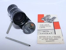 Zoomar Variofocal 1"-3" 16mm Movie Lens with Side Finder. NO lens mount. AS-IS!