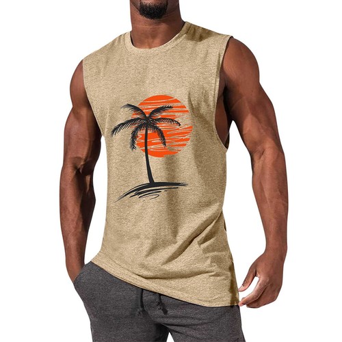 Summer Mens Surf Beach Tank Top Breathable Sleeveless Vest Loose Tank Tops ✨ ~ - Picture 13 of 24