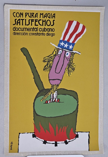 1984 Eduardo Bachs Cuban Movie Poster - UNCLE SAM 20x30 INCHES ART
