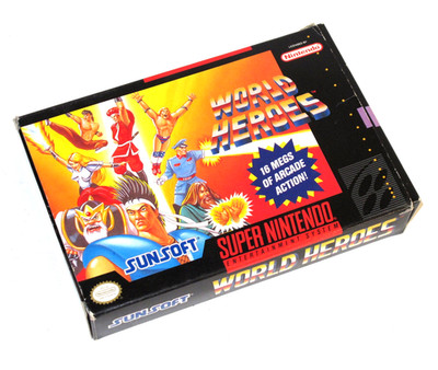 World Heroes  - Box Only  (Super Nintendo SNES) Great Shape - No Manual or Game!