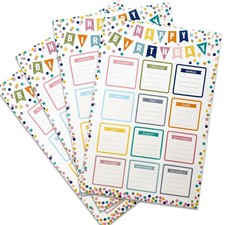 4Pc Birthday Chart Poster for Classroom 11 x 17 Inch Reusable Birthday Poster...