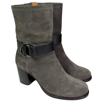 Frye Addie Harness Boots Womens Size 6B Gray Suede Western Country Girl Boho