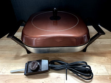 Sartén/sartén eléctrica vintage Wear Ever de aluminio 1-NO-X38803 buen estado