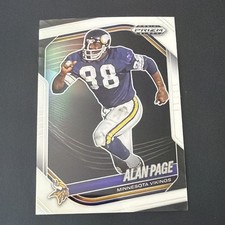 2025 Panini Prizm Black White Prizm /175 Alan Page #85 Vikings Football