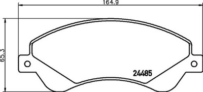 Bremsbelagsatz Scheibenbremse HELLA PAGID 8DB 355 012-771 für TRANSIT FORD Bus