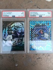 Panini 2021 Illusions Zach Wilson & 2023 Mosaic Zay Flowers Rookie PSA 9 NFL