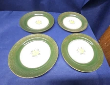 Vintage 1950's Homer Laughlin  Nautilus "Lady Greenbriar" Set/4 Salad Plates USA