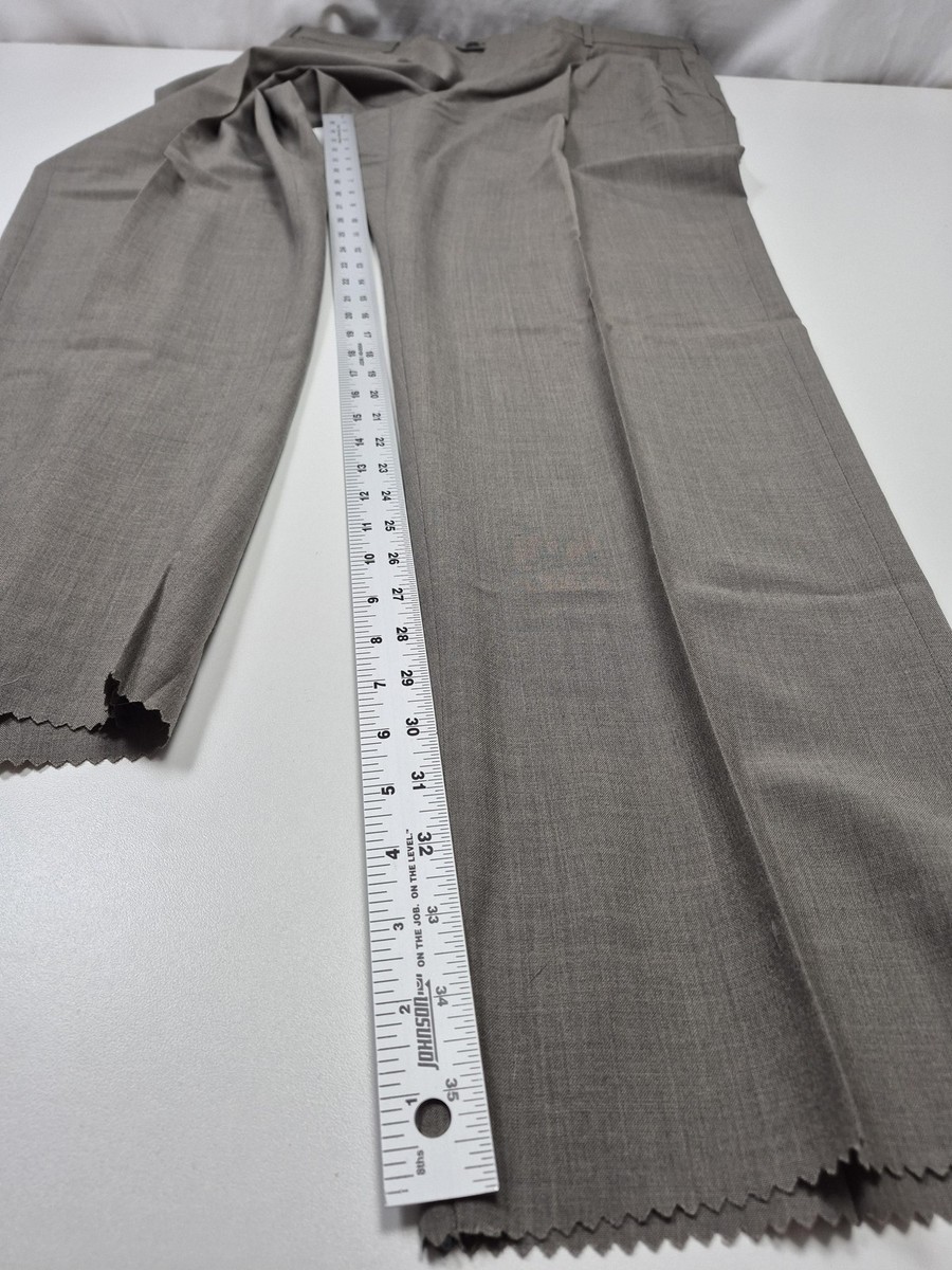 VTG Christian Dior Monsieur Dress Pants Mens 42x36 Gray Pleated