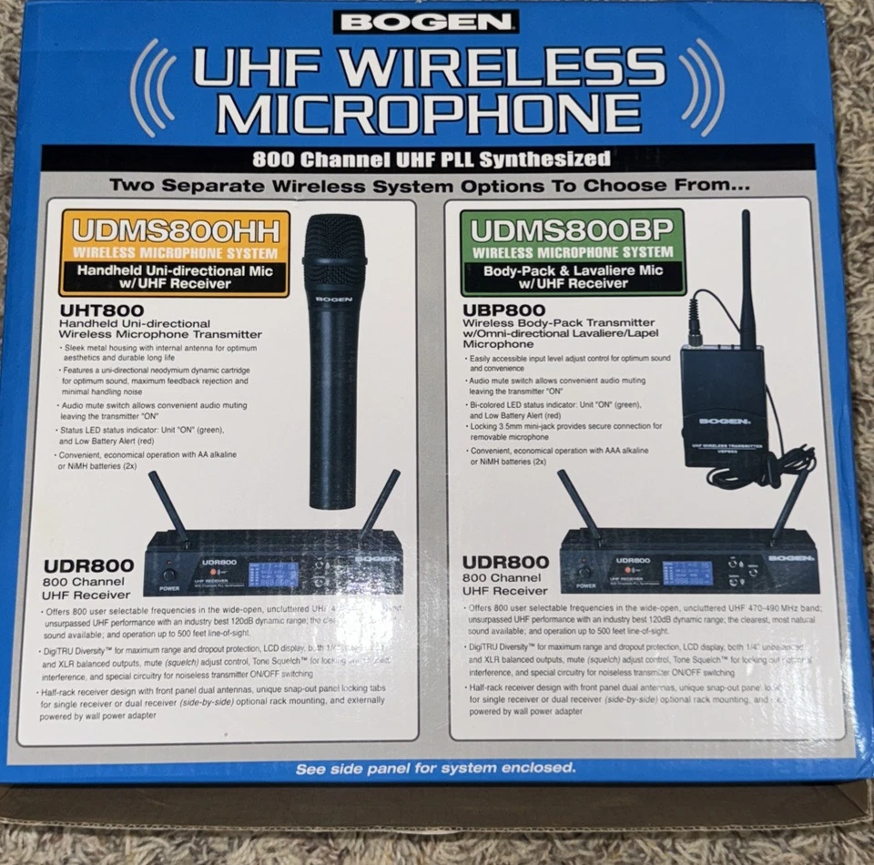 Wireless Microphone -Bogen 800 channel UHF Pll synthesized wireless system - Image 3 of 4