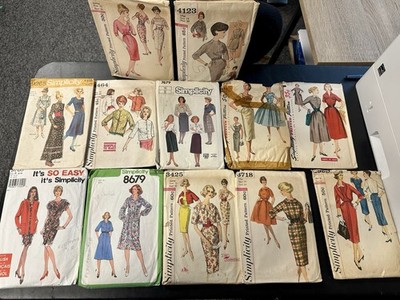 Vintage LOT OF 12 Women s Formal Dress Sewing Simplicity Patterns