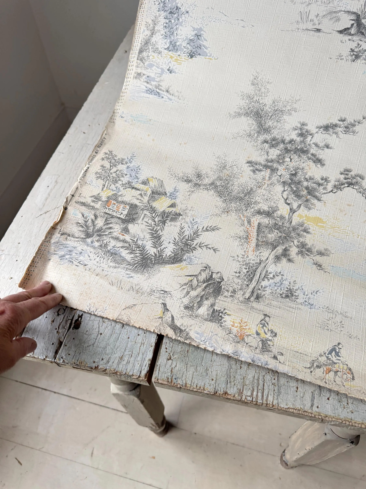 30 inches wallpaper Vintage French Nancy Pastoral Chinoiserie Toile Home Decor