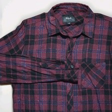 Rails Hunter Plaid Long Sleeve Button Down Sz M Wine Navy Black Casual Preppy