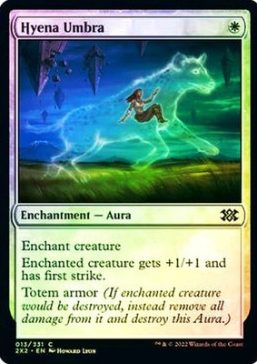 X 1 Hyena Umbra FOIL NM-M 2x2 013 MTG Magic The Gathering