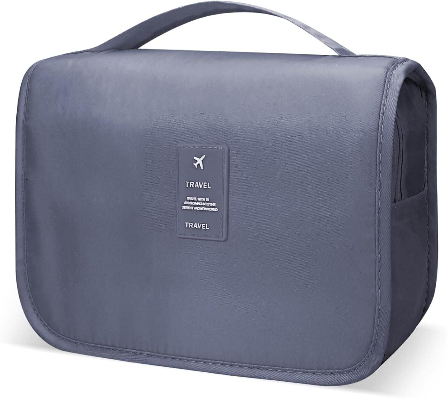 Large Hanging Toiletry Bag for Travel - Spacious B-Grey Organizer for Men