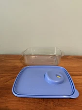 Tupperware Rock N Serve Square Blue Lid 2.5 Cups