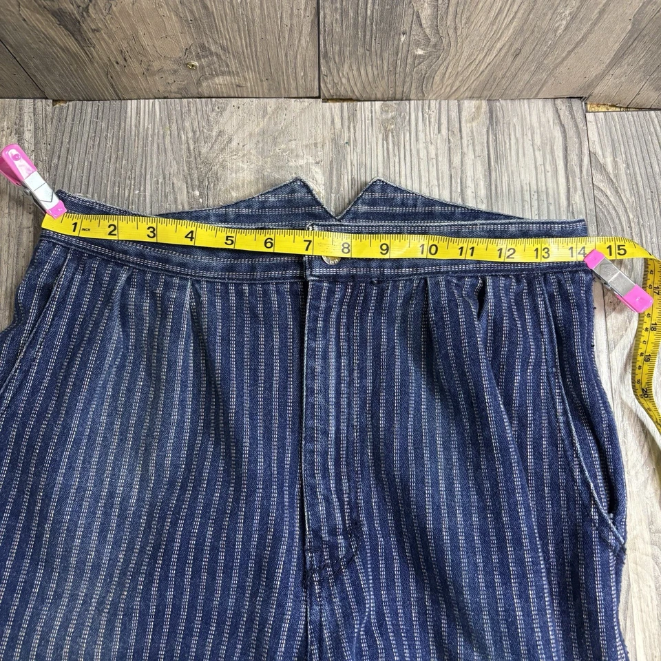 Jeans Gitano vintage años 80 cintura alta azul pastel arco iris rayas mamá 13-14 Foto 3 de 4