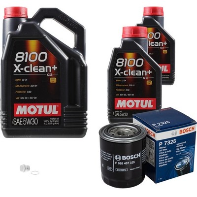 BOSCH Ölfilter 7 L MOTUL 8100 X-clean+ 5W-30 für Subaru Forester 2.0 D AWD XV