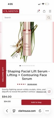 Clarins V Shaping Facial Lift Face Contouring Lifting Serum 1.6 oz