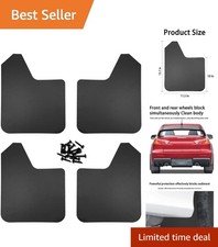 Heavy-duty 4pc Black Mud Flaps Set - Flexible Splash Guards For All Vehicles Heavy-duty 4pc Black Mud Flaps Set - Flexible Splash Guards For All Vehicles