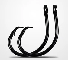 25Pcs Circle Hooks Strong Deepsea Fishing Saltwater Inline Circle Hooks 1#~12/0#