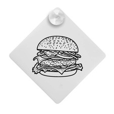 "Hamburger" Saugnapf Auto Fenster Schild (CG00037135)