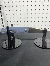 Monterey Bay Knives Old Guard Folding Knife 3.5 in Satin Blade Blue G10