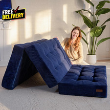 Tri-Fold Mattress 6 Inch Tufted Folding Futon Foam Bed Foldable Floor Mattress..