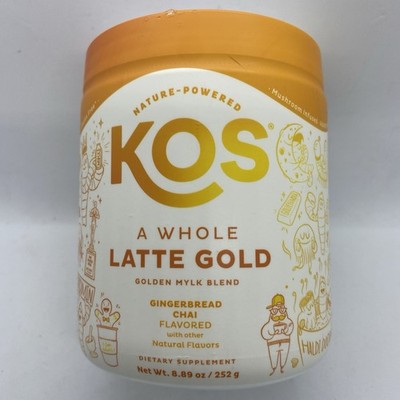 KOS A Whole Latte Gold Golden Mylk Gingerbread Chai Blend 8.89oz Exp 10/2027