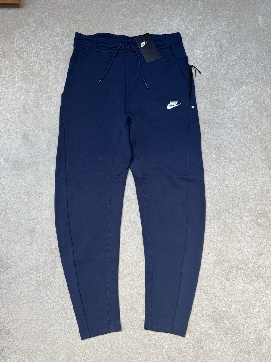 Nike Navy Obsidian White Tech Fleece Joggers Sweatpants Small