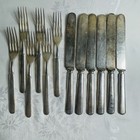 Vintage Rogers #12 DWT Silver Plate Set Of 6 Knives And 6 Forks
