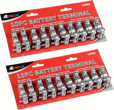 20PC Professional Heavy Duty Top Post Replacement Battery Terminals, 6 and 12 V - Image 1 of 2