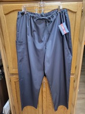 NWT. Mens Deep Pewter Gray Drawstring Scrub Pants By Cherokee Sz XLg