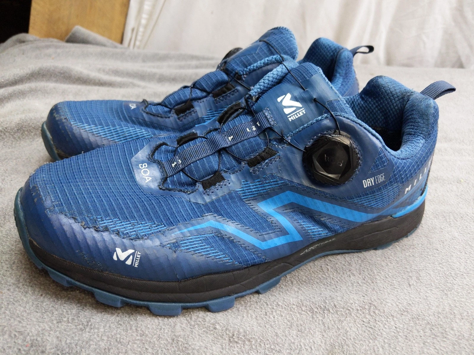 Millet Thunder Light Hike Shoes Mens 9 42 Blue Waterproof Hiking BOA MXTSB924