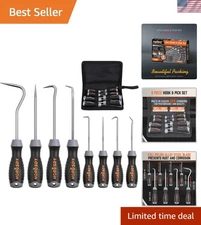 8-Piece Automotive Pick and Hook Tool Set - Rust-Resistant Design for Mechanics