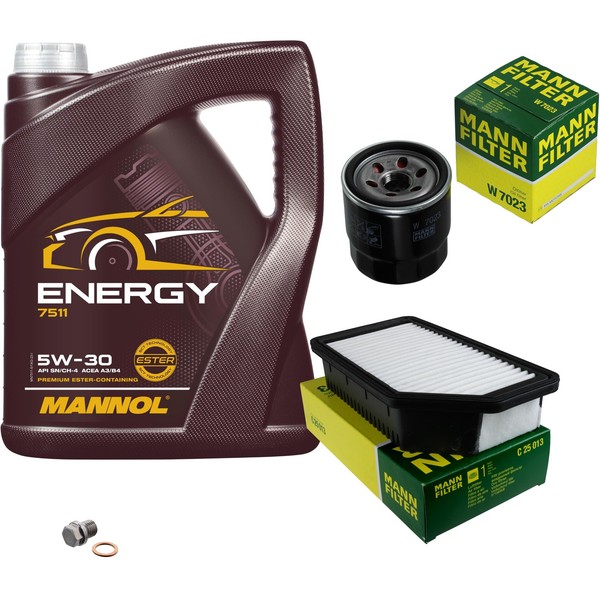 Mann Inspektionspaket 5L Mannol 5W-30 Energy FüR KIA Rio III 1.25 Cvvt 1.2-image