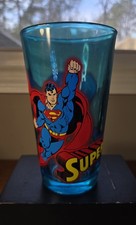 Blue 16oz Dc Comic Superman Glass