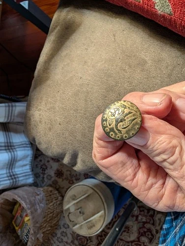 1812 Navy Dug Button Nice One !!!