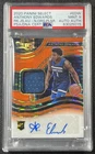 ANTHONY EDWARDS PSA 9 2020 PANINI SELECT ROOKIE PATCH AUTO NEON ORANGE PRIZM /30