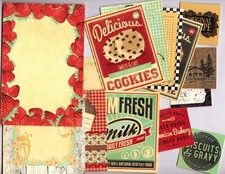 Snippets BoBunny KISS THE COOK 14PC HAND-CUT EPHEMERA scrapbooking