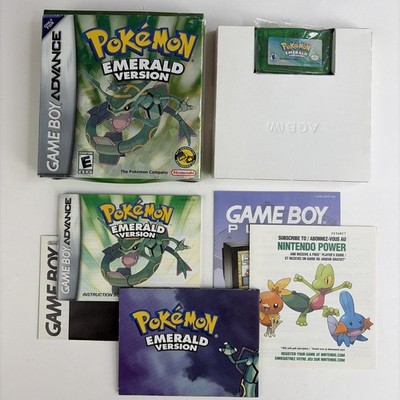 Nice Pokemon Emerald Game Boy Advance Authentic CIB Complete w Poster Manual Box