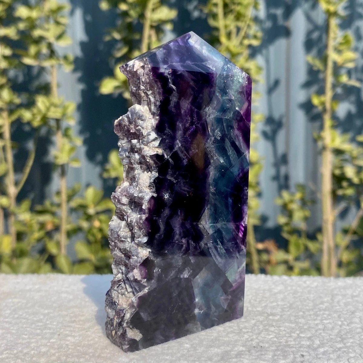 RARE !! FLUORITE POURPRE VERT DU BRESIL : 13,35 CARATS