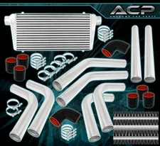 Turbo Charger 3.0" Aluminum Piping Kit +31" X 11.5 "X 3" Front Mount Intercooler