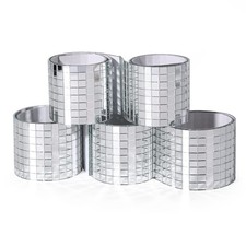 PP OPOUNT 2360 PCS Self Adhesive Mosaic Tiles, 5 x 5 mm Disco Tiles, Square M...