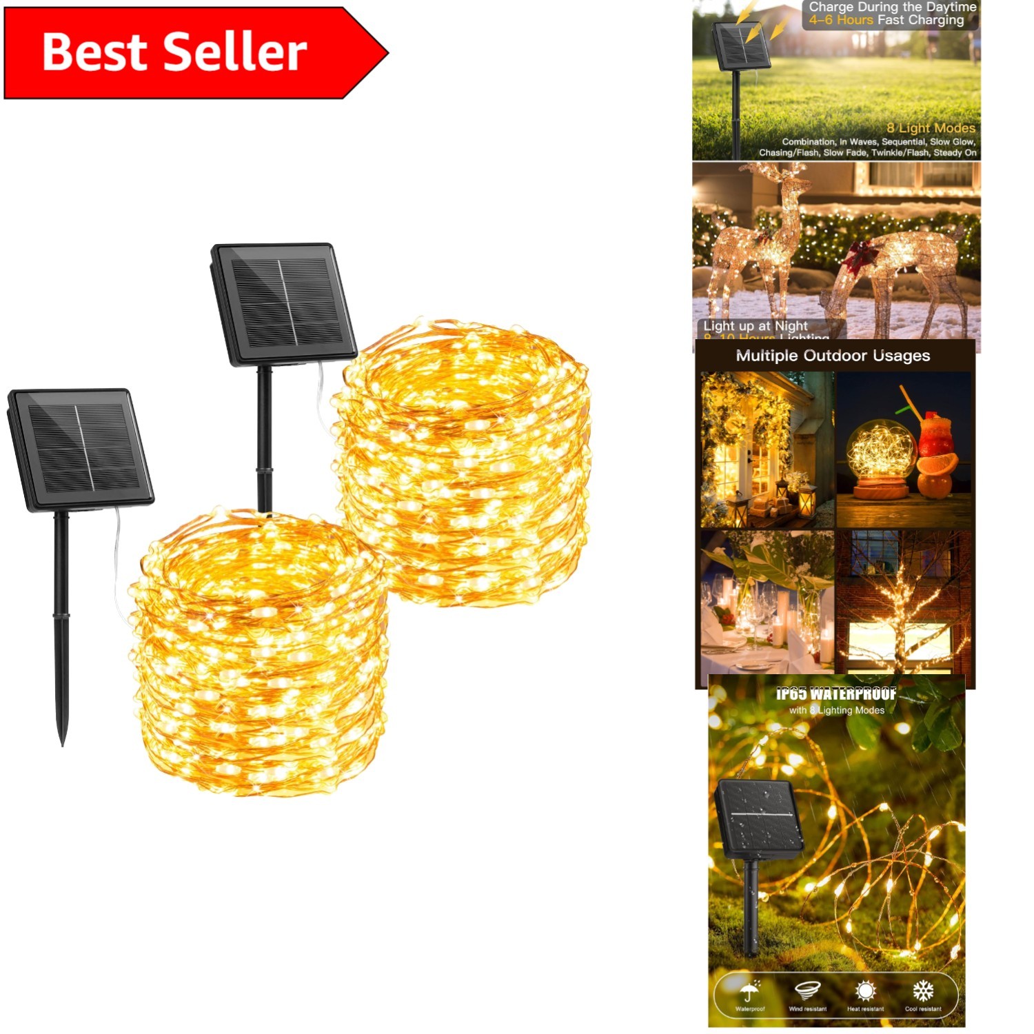 200 LED Solar Fairy Lights for Energy-Efficient Indoor & Outdoor Decor