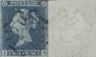 SG14 2d Blue Plate 3 'ID'. Four Margins MX. Fine Used.