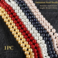 1 X Natural Imitation Pearl Beads Freshwater for Jewelry Making DIY 4/6/8/10mm