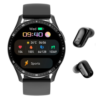 Bluetooth Smart Watch Headphone 2 In 1 Music Watch Earbud For Android IOS