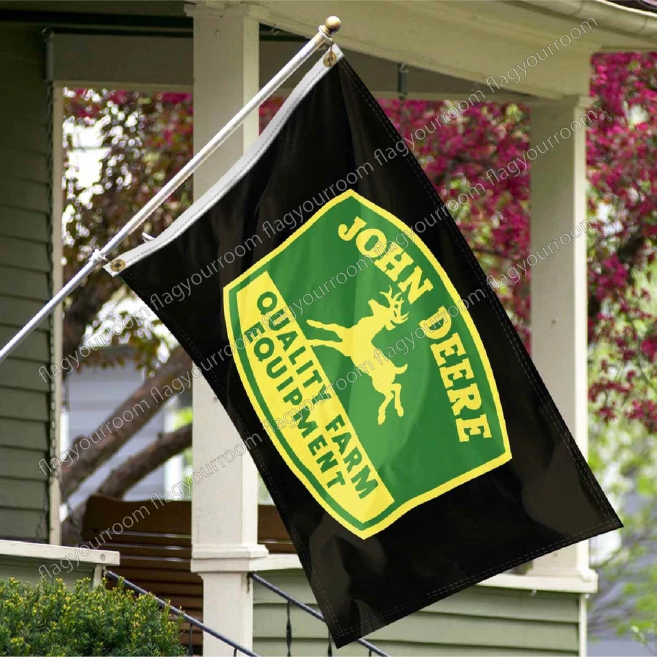 John Deere 3x5 ft Banner Premium Flag Quality Farm Equipment Tractor Garage Sign - Image 3 of 4