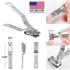 Stainless Steel Finger Nail Toe Handle Clippers Trimmer Cutter Swivel Head Small